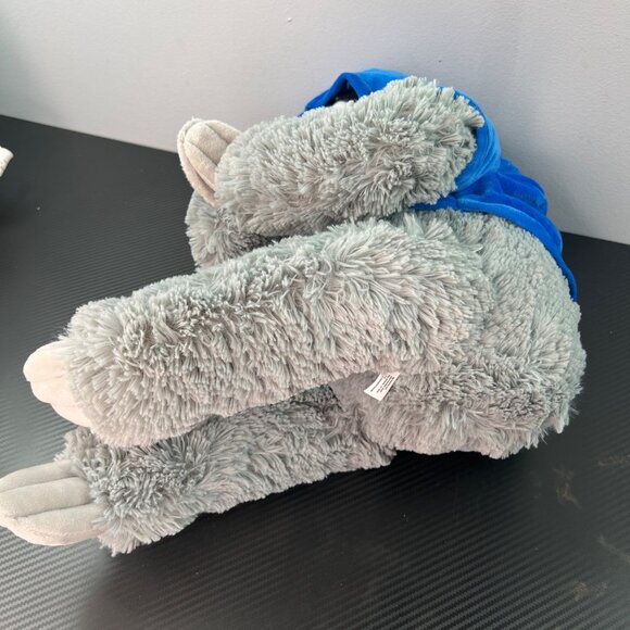 Toy Factory Plush Stuffed Animal Toy Sloth Gray with Blue Hoodie 22” Spirit Anim - Picture 8 of 15